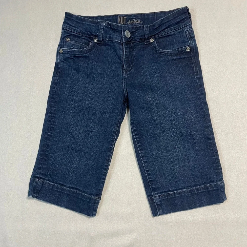 KUT‎ from the Kloth Womens Denim Bermuda Shorts Capri Dark Wash - Size 4